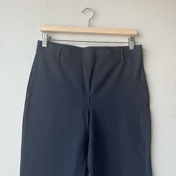 Quince Black Ultra-Stretch Ponte Straight Leg Pull‎ On Pants Size Medium Tall - Picture 4 of 9